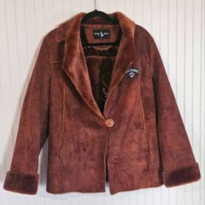 Baby Phat suede and fur jacket